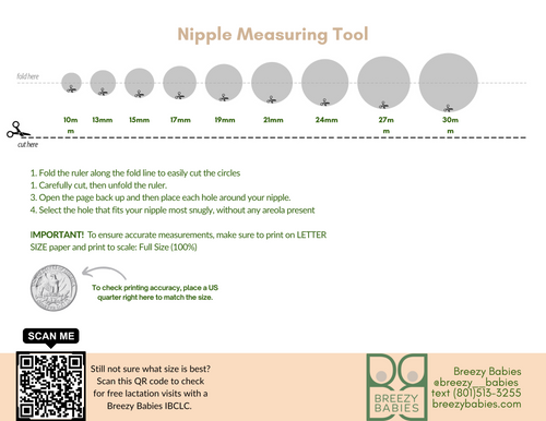 FREE Nipple Measuring Tool: Find Your Flange Size - Breezy Babies